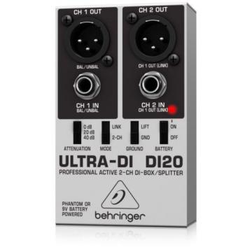 Behringer DI20 Ultra-DI 2 Channel DI Box/Splitter