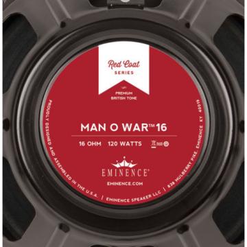 Eminence Man O War 12&#034; Guitar Speaker Red Coat 16 ohm 120W RMS 101dB Replacemnt