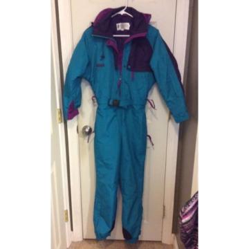 womens size S Columbia radial sleeve snowsuit with hood one piece EUC Vintage?