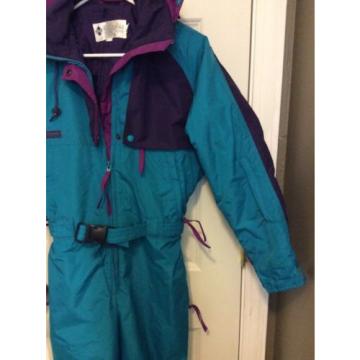 womens size S Columbia radial sleeve snowsuit with hood one piece EUC Vintage?