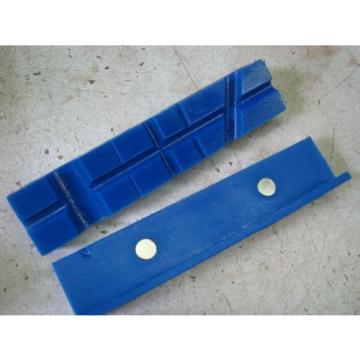 Blue Radial Pocket, Urethane, Bench Vise Soft Jaws w/ Magnetic Retention 5-1/2&#034;