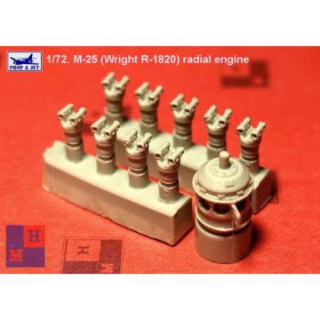 1/72. M-25 (R-1820) radial engine set, by &#034;Prop&amp;Jet&#034; 72001