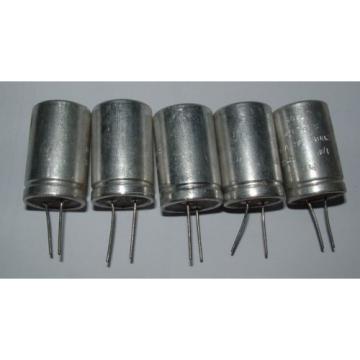 5 x Pye 1uf 200v DC vintage radial capacitors S128372 non polarised