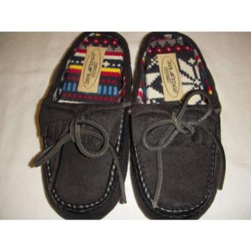 Deer Stags Pure Slipperooz In/Outdoor Moccasin Slipper Shoes Womens 6 M Black +