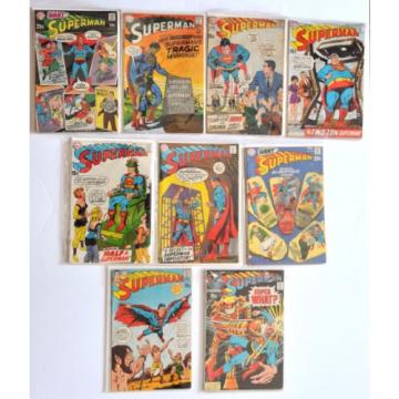 SUPERMAN SILVER/BRONZE RUN 1969 #214 TO 231 COMP. WITH 3 GIANT SIZED ISSUES