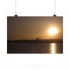 Stunning Poster Wall Art Decor Sunset Sol Eventide Landscape 36x24 Inches