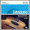 D&#039;Addario EJ35 12-String Silk and Steel Folk Acoustic Guitar Strings, 11 - 47