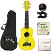 Kala Makala Dolphin Ukulele Yellow Burst Bundle + Bag + Tuner +Strings +Cloth