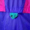 Columbia Windbreaker Jacket Vtg 80s Neon Ski Pullover Radial Sleeve Womens M EUC