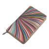 Radial Art Multi-Coloured Striped Zip-around Clutch Purse Wallet by Joe Cool