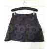 Tranquility Colorado Clothing Black Gray Mini Skort Radial Deco Floral Pattern S