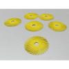 3M RADIAL BRISTLE DISC BRUSHES 2&#034; A PACK OF 6 DISCS 80 GRIT YELLOW SCOTCH-BRITE