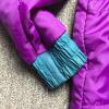 Vintage Columbia Radial Sleeve Reversible Purple Teal Womens Puffy Jacket Sz L