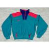 VTG Columbia Fleece Jacket Radial Sleeve Red Purple Teal Medium 90s 80s RARE Zip