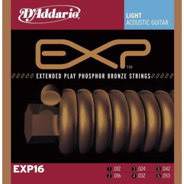 D&#039;Addario EXP16 Phosphor Bronze EXP Coated acoustic guitar strings, Light #1 image