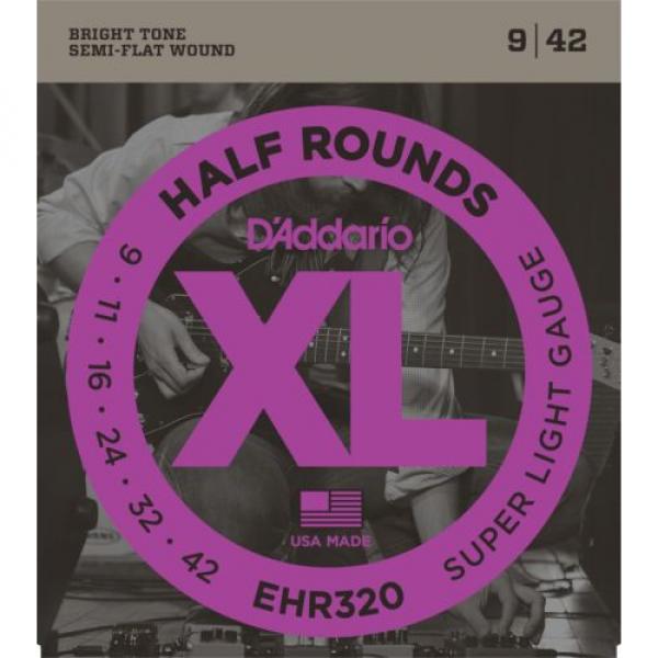 D&#039;Addario Guitar Strings  Electric  EHR320   Half Round Super Light  9-42 #1 image