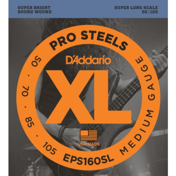 D&#039;Addario EPS160SL ProSteels Bass Guitar Strings, Medium, 50-105, Super Long  Sc #1 image