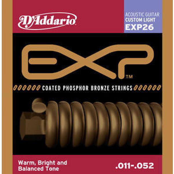 D&#039;Addario EXP26 Coated Phosphor Bronze Acoustic Strings, Custom Light #1 image