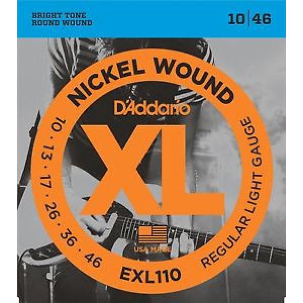 D&#039;Addario EXL110 Electric Guitar Strings 10-46 regular light nickel wound #1 image