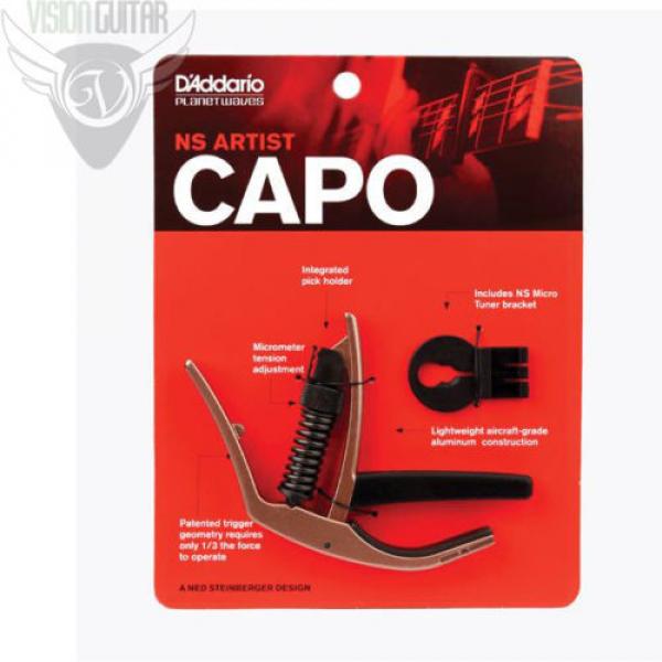 NEW! Planet Waves NS Artist Capo - Metallic Bronze Finish (PW-CP-10MBR) #1 image