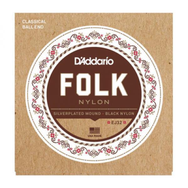 D&#039;Addario EJ32 Ball End Black Nylon Folk Guitar Strings EJ32 #1 image