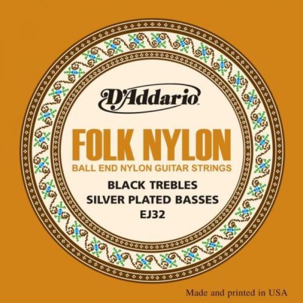 D&#039;Addario EJ32 Ball End Black Nylon Folk Guitar Strings EJ32 #2 image