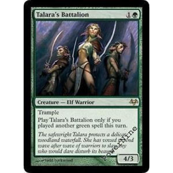 1 FOIL Talara&#039;s Battalion - Eventide Mtg Magic Green Rare 1x x1 #1 image