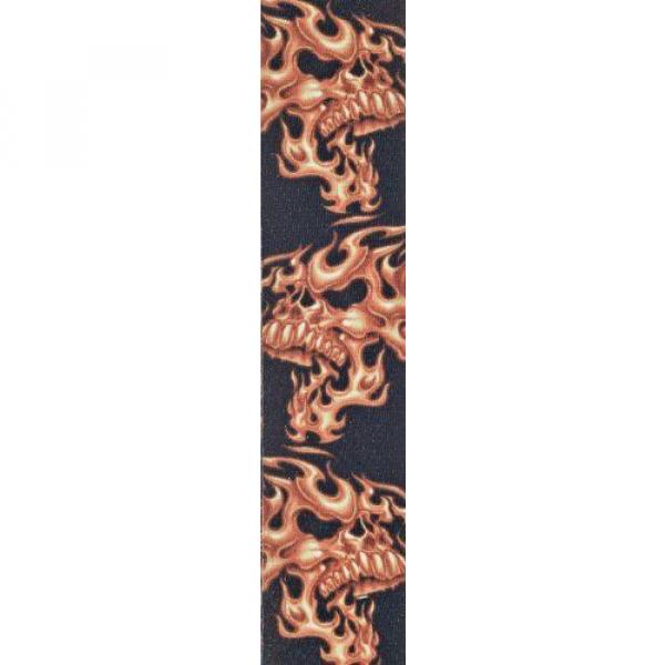 Planet Waves Lethal Threat Guitar Strap  Flaming Skulls #2 image