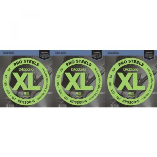 D&#039;Addario ProSteel EPS300-5 Light Top Medium Bottom Sup... (3-pack) Value Bundle #1 image