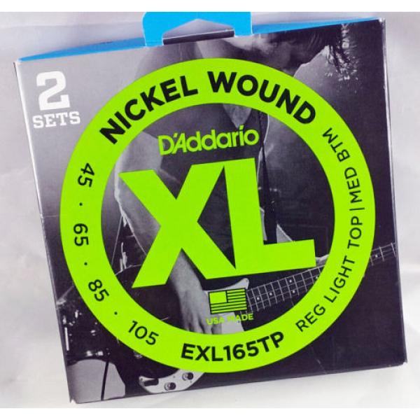 D&#039;Addario EXL165TP NICKEL ROUND WOUND ELECTRIC BASS 4 STRINGS TWO-PACK 45-105 #1 image