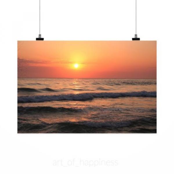 Stunning Poster Wall Art Decor Eventide Sol Mar Sunset Waves 36x24 Inches #2 image