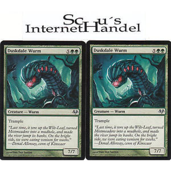 2 x Duskdale Wurm eng./  Eventide MTG Magic Card #1 image