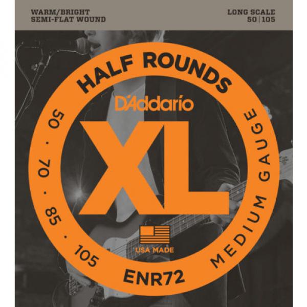 2 sets D&#039;Addario ENR72 Half Rounds Medium Gauge Electric Bass Strings #1 image