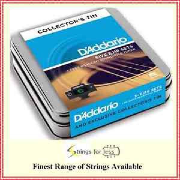 D&#039;addario 5 sets EJ16 Collectors Tin + Free Planet Waves Micro Soundhole Tuner #1 image