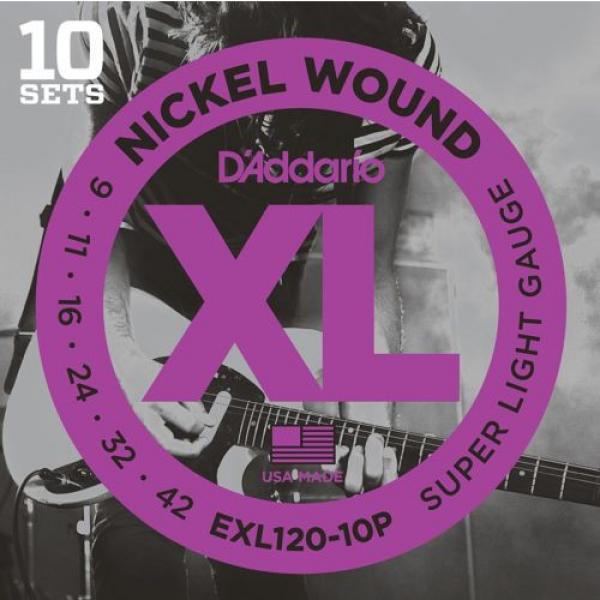 DAddario EXL120 Nickel Super Light Electric Guitar Strings 10-Pack #1 image