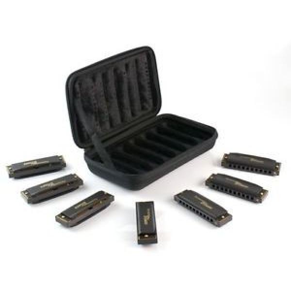 Hohner Piedmont Blues 7-Harmonica Pack with Case 7 Harps 7 different Keys #1 image