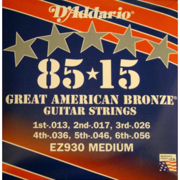 D&#039;Addario 85/15 Bronze Acoustic Medium Guitar Strings #1 image