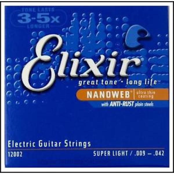 Elixir 12002 Super Light Gauge Nanoweb coated Electric Guitar Strings 9 - 42 #1 image