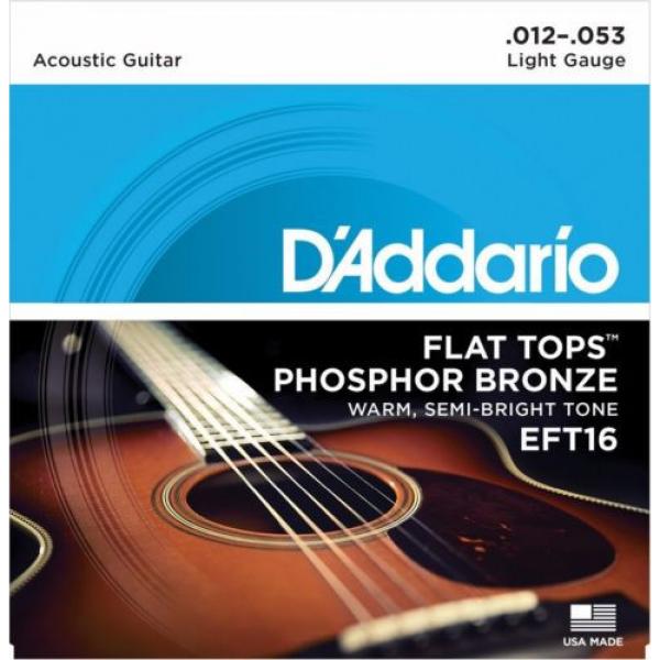 D&#039;Addario EFT16 Ph Bronze Flat Tops Acoustic Guitar Strings 12-53 light gauge #2 image