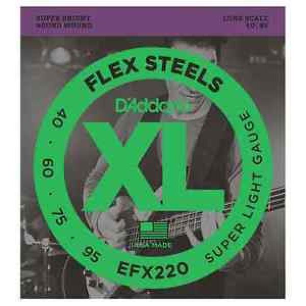 D&#039;Addario EFX220 Flex Steels Super Punchy Bass Strings. Gauge: 40-95 #1 image