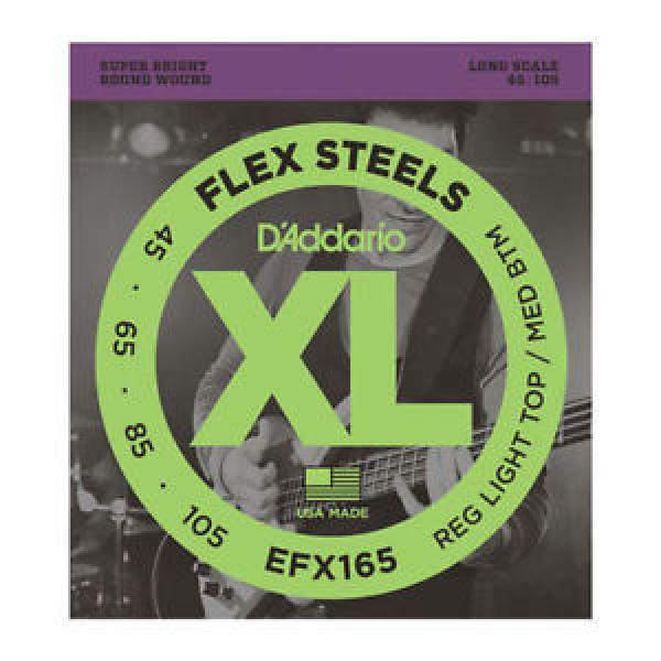 D&#039;Addario EFX165 Flex Steel Custom Light Long Scale Bass Guitar Strings 45 - 105 #1 image