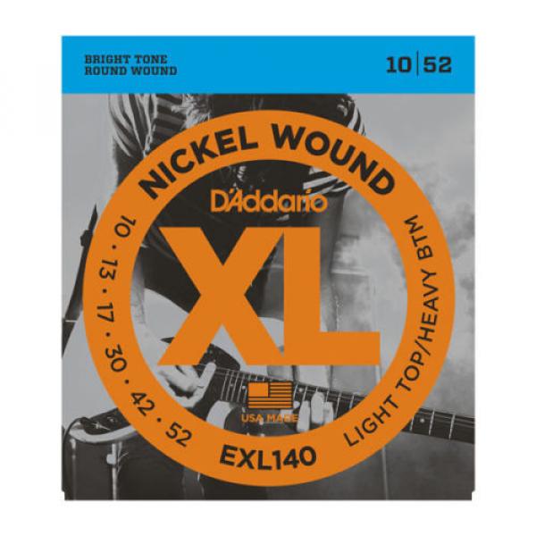 D&#039;Addario EXL140 Nickel Light Top/Heavy Bottom Electric Guitar Strings 10-52 #1 image