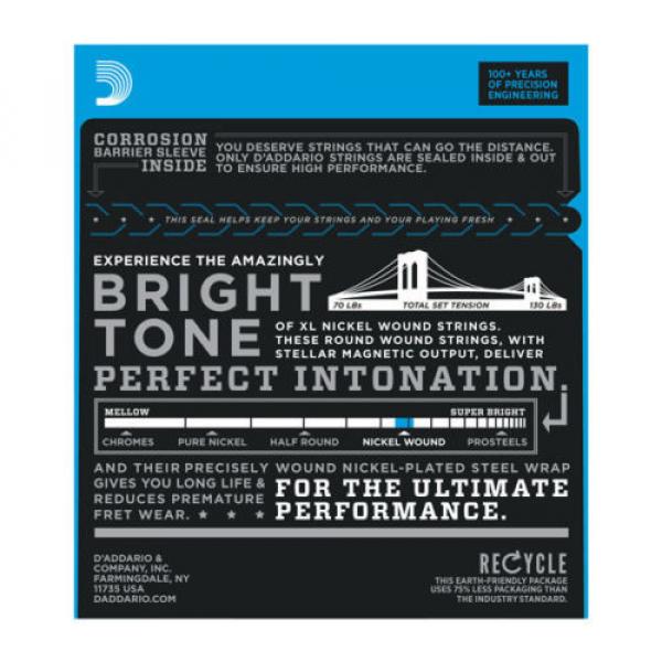 D&#039;Addario EXL140 Nickel Light Top/Heavy Bottom Electric Guitar Strings 10-52 #2 image