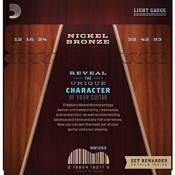 D&#039;Addario Nickel Bronze Acoustic Guitar Strings Light #3 image