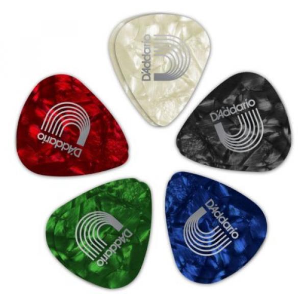 D&#039;&#039;Addario Assorted Pearl Celluloid Guitar Picks, 10 Pack, Medium #1 image