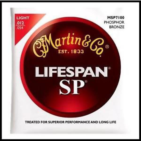 Martin MSP7100 Phosphor Bronze Lifespan Coated Acoustic Strings Light 12 - 54 #1 image