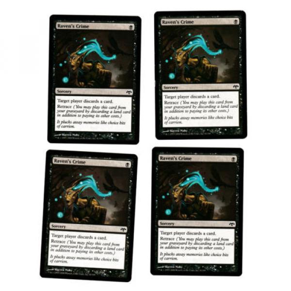 4x Raven&#039;s Crime VG/EX Eventide Mtg Magic Commander EDH 4x x4 #1 image