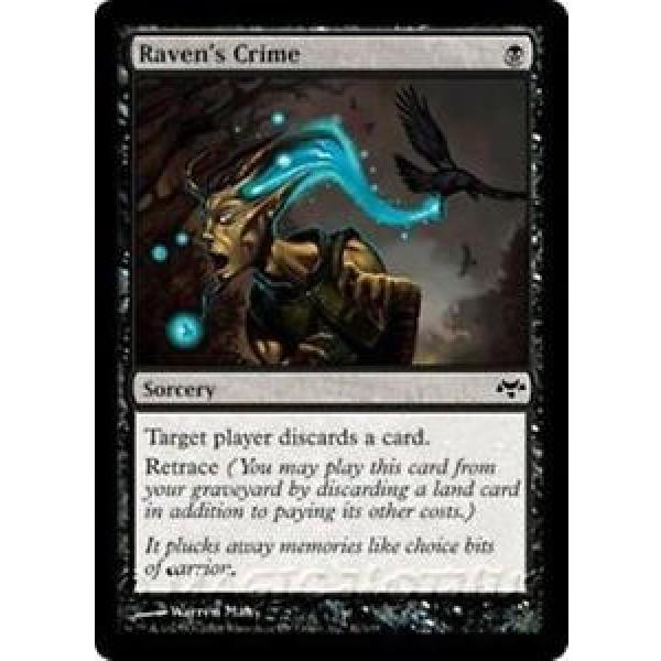 RAVEN&#039;S CRIME Eventide MTG Black Sorcery Com #1 image