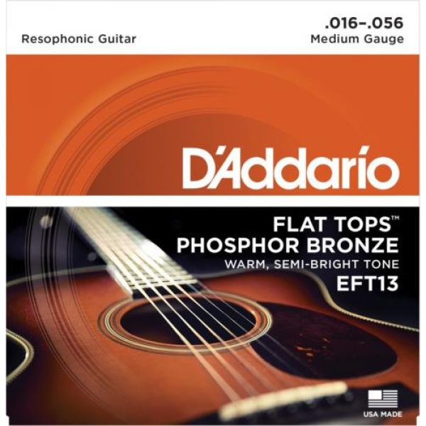 D&#039;Addario Guitar Strings  EFT13 Flat Top  Phosphor Bronze  Acoustic  Medium #1 image