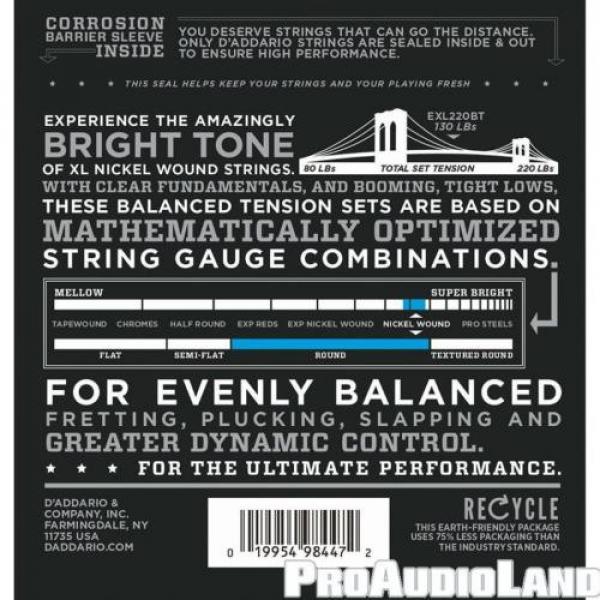 D&#039;Addario EXL220BT SET BASS BAL XL 40-95 LONG Electric Bass strings #4 image